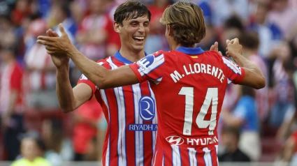 Le Normand celebra el 2-0 del Atlético al Betis