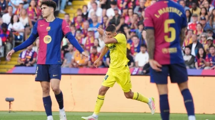 Gol de Comesaña en el Barcelona-Villarreal