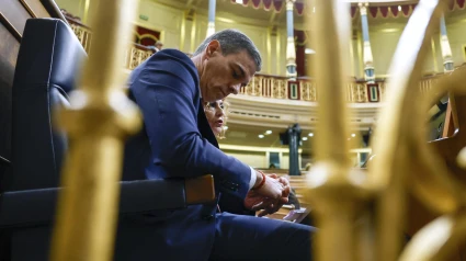 El presidente del Gobierno, Pedro Sánchez, a su llegada a la sesión de control al Ejecutivo