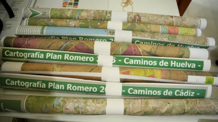 Detalle de la Cartografía de Caminos de Huelva del Plan Romero 2025