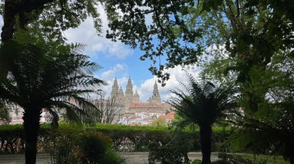 Catedral de Santiago desde el parque de La Alameda