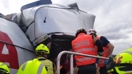 Accidente en la A68 a la altura de Utebo, Zaragoza