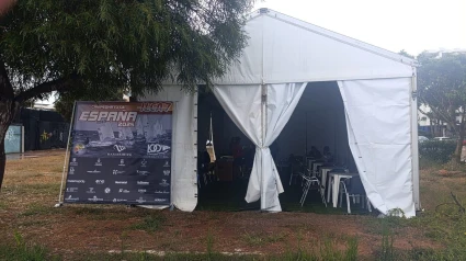 Imagen de la carpa de organización del Cto.España de Ilca 7