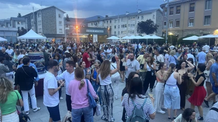Ambiente en la Plaza Biscós en Somontano en Ruta Jaca 2024