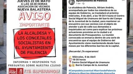 El PP denuncia el uso partidista de las redes sociales institucionales del Ayuntamiento de Palencia por parte del PSOE