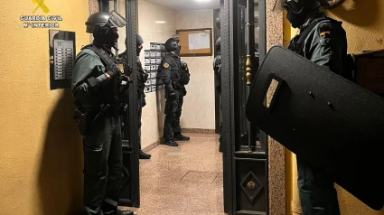 Intervención de la Guardia Civil en la localidad de Villamuriel de Cerrato