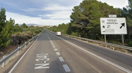 Nacional 340 a su paso por Oropesa del Mar
