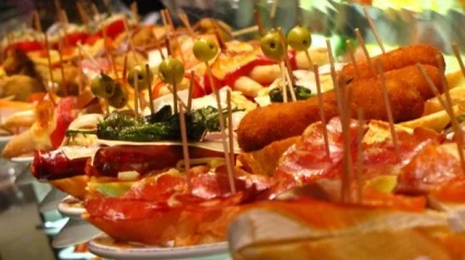 Tapas en un restaurante