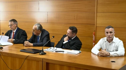 Carlos Fabra y Álex Debón en el juicio celebrado en la Audiencia Provincial de Castellón