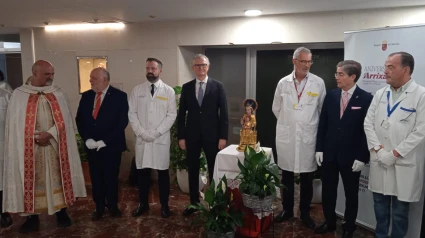 La Virgen de la Arrixaca está este viernes en la Ciudad Sanitaria