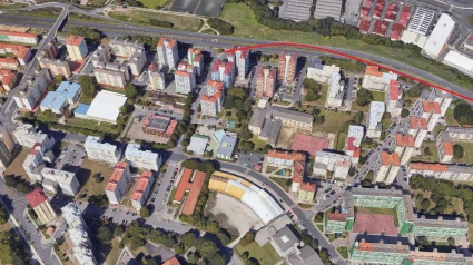 Tramo que se cortará a la circulación en el barrio ferrolano de Caranza