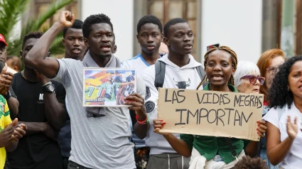 Manifestación de la comunidad asociaciones africanas