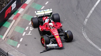 Charles Leclerc se estrelló contra Stroll y aún así marcó el mejor crono.