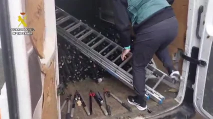 Operación Redcupru de la Guardia Civil que ha desarticulado una banda dedicada al robo de cable en el área de Santiago