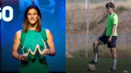 Laura Gallego, elegida mejor portera de fútbol playa del mundo y Ginés Sorroche, jugador del Real Betis B
