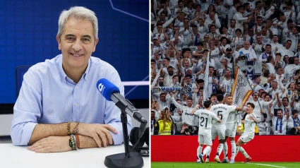 Manolo Lama y los jugadores del Real Madrid