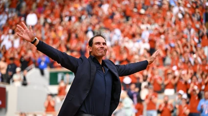 Rafa Nadal en el homenaje en Roland Garros el domingo 25 de Mayo 2025
