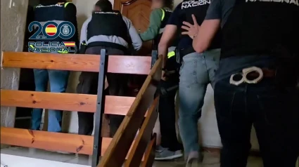 Momento de la detención de los 5 autores