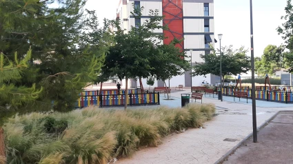 Parque del barrio lorquino de San Fernando, reconstruido tras los terremotos del año 2011