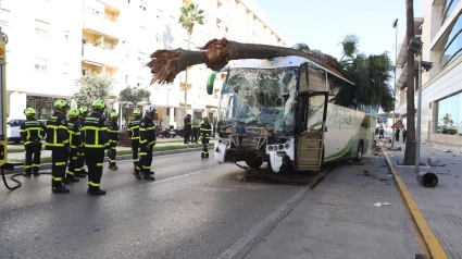 Autobús accidentado en Cádiz en el año 2023