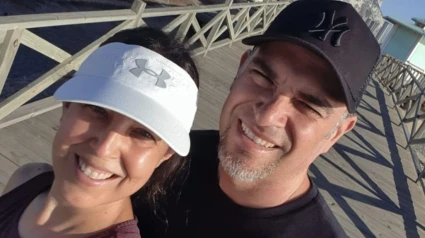Emy y Víctor durante un paseo mañanero