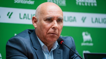 Manolo Higuera en sala de prensa