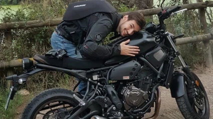 Foto de Josep Boan y su moto