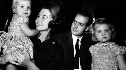 El rey Juan Carlos I, la reina Sofía y las infantas Elena y Cristina
