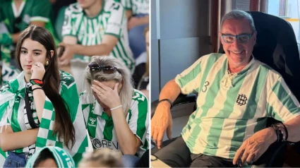 Unas seguidoras del Betis en Polonia y Carlos Herrera