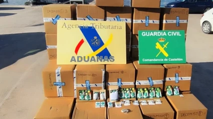 La droga se hallaba en el interior de cajas