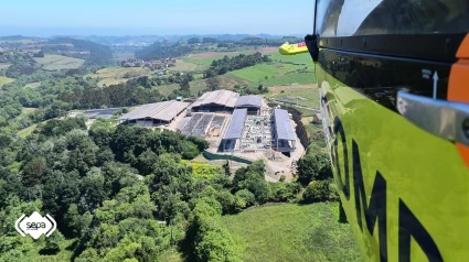 Nave ganadera siniestrada en Coaña