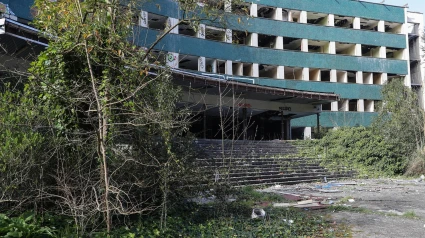 Vista del antiguo Hospital Universitario de Asturias