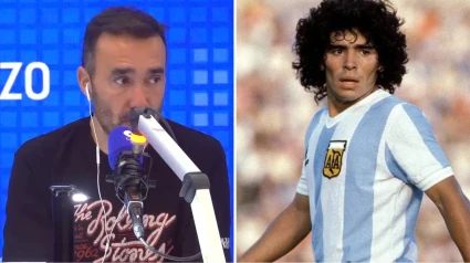 Juanma Castaño y Diego Armando Maradona