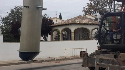 Estación de bombeo de aguas residuales en la calle Mar Jónica en Dénia