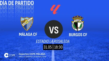 Horario y dónde ver y escuchar el Málaga-Burgos de hoy en La Rosaleda.