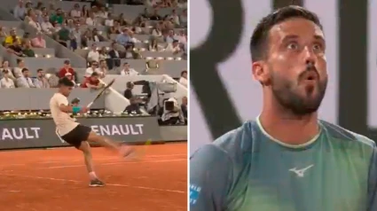 El gesto irreconocible de Alcaraz durante su partido ante Dzumhur