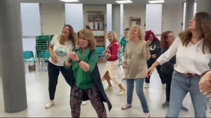 El grupo ensayando