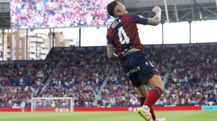 Dela celebra el gol del triunfo