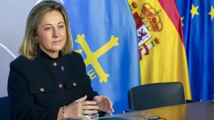 Lydia Espina en la sede del Gobierno de Asturias