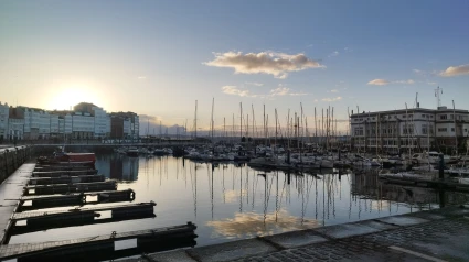 Dársena de La Marina, en A Coruña