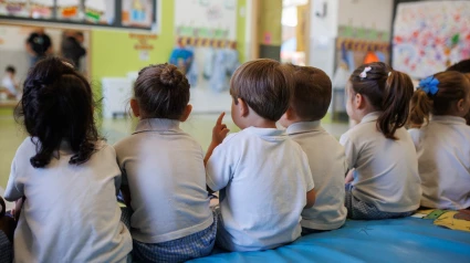 Varios niños en la guardería de la base ‘Príncipe’ de Paracuellos de Jarama