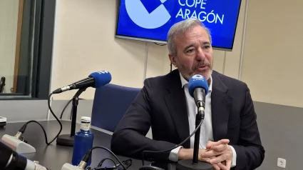 Jorge Azcón en los estudios de COPE Zaragoza.