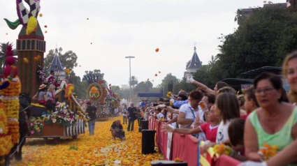Carrozas, en la Batalla de Flores