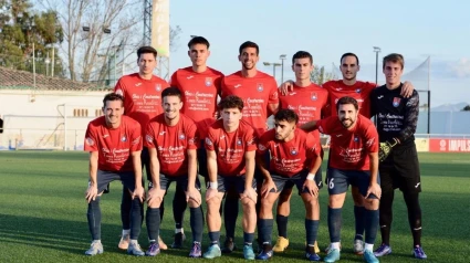 Formación de la UE Porreres con Canario