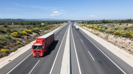 Camiones en la carretera