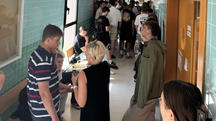 Alumnos ucranianos en la sede Santa Úrsula de la UCV