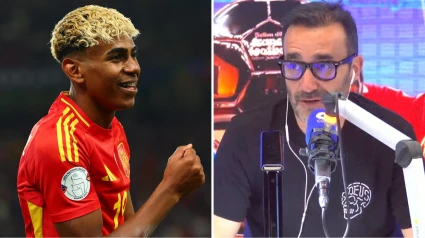 Lamine Yamal y Juanma Castaño