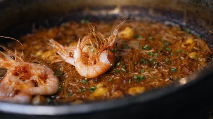 Plato de fideuà de la web del ganador de mejor fideuà del mundo