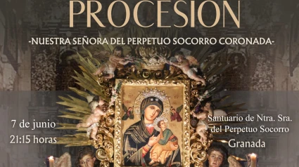 Cartel de la procesión del Perpetuo Socorro