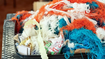 Restos de prendas textiles para su reciclado